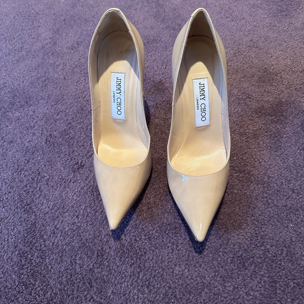 Jimmy Choo nude pumps